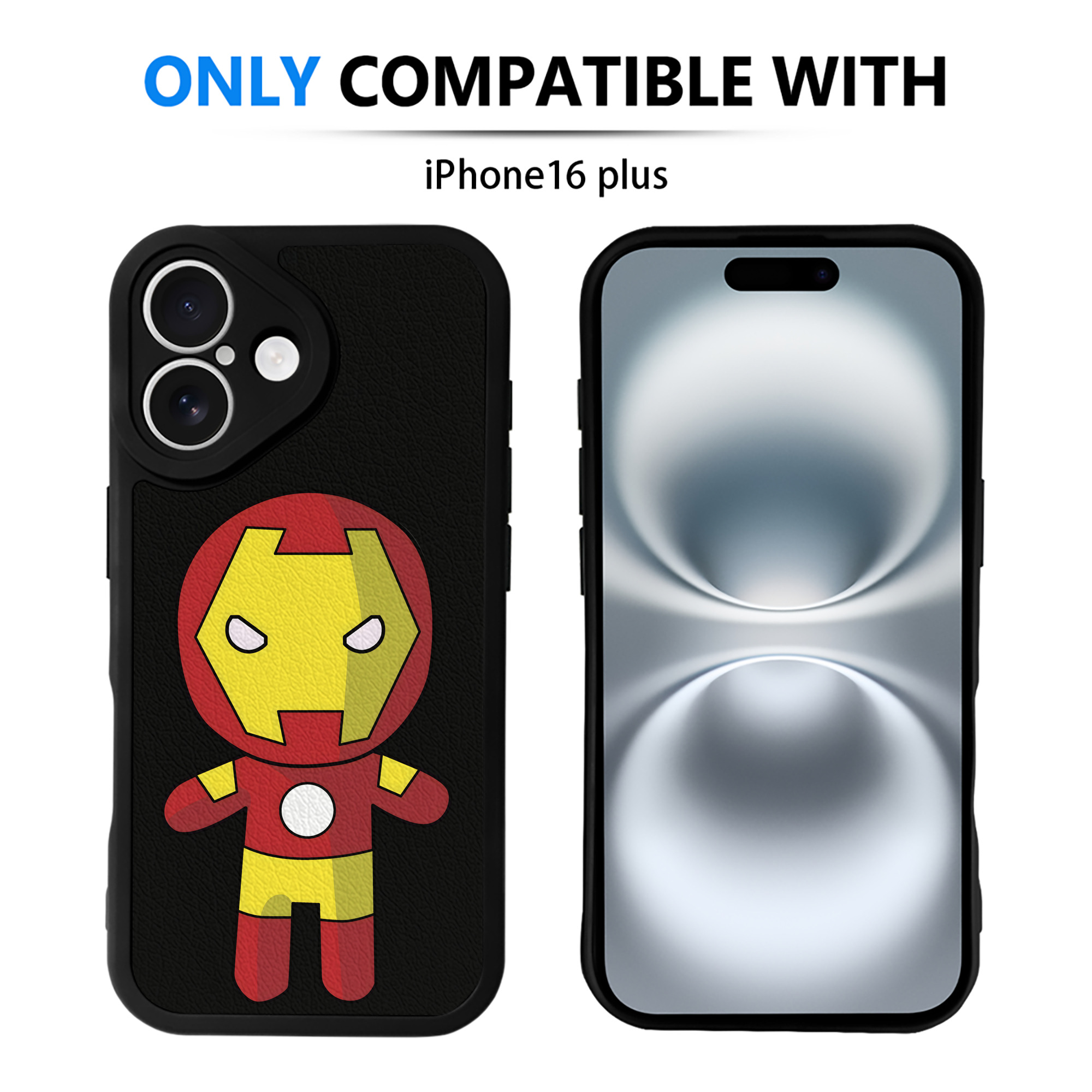 （画像用） アベンジャーズ The Avengers 【iPhone 16シリーズ対応】シリコンスマホケース（レザー調） 材質：シリコン